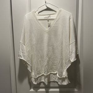 Anthropologie eri&ali White Short Sleeve Knit Blouse
